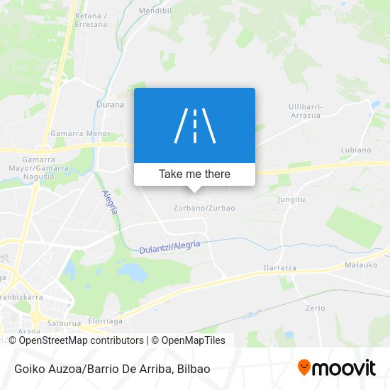 Goiko Auzoa/Barrio De Arriba map