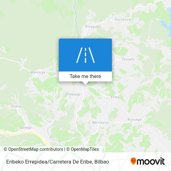 Eribeko Errepidea / Carretera De Eribe map