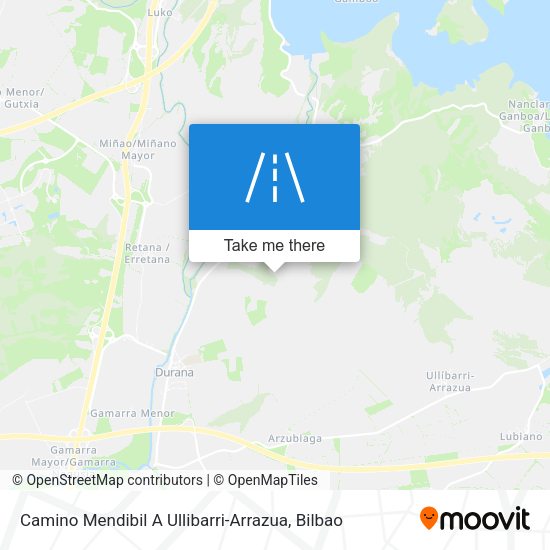 Camino Mendibil A Ullibarri-Arrazua map
