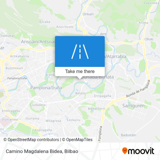 Camino Magdalena Bidea map