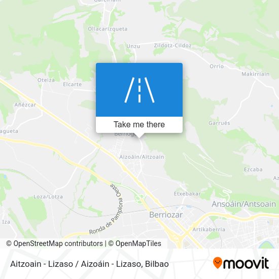 Aitzoain - Lizaso / Aizoáin - Lizaso map
