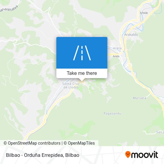 Bilbao - Orduña Errepidea map