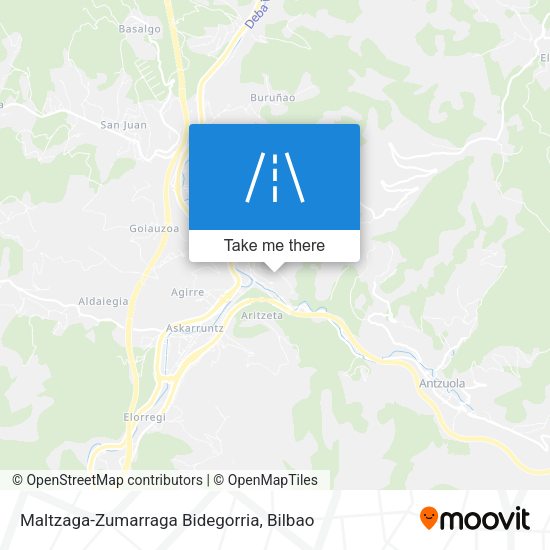 Maltzaga-Zumarraga Bidegorria map