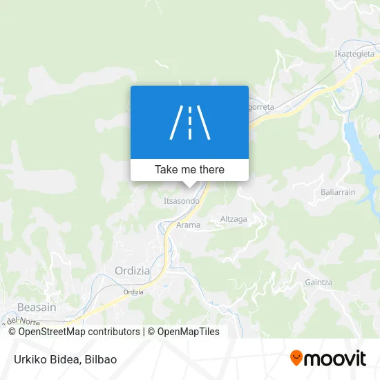 Urkiko Bidea map