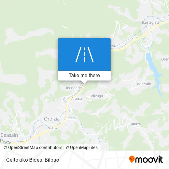 Geltokiko Bidea map