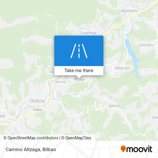 Camino Altzaga map