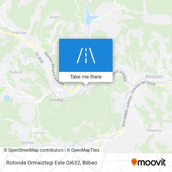 Rotonda Ormaiztegi Este Gi632 map