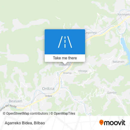 Agarreko Bidea map