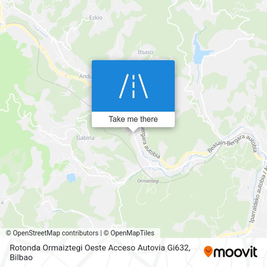 Rotonda Ormaiztegi Oeste Acceso Autovia Gi632 map