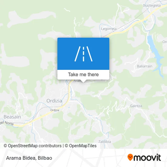 Arama Bidea map