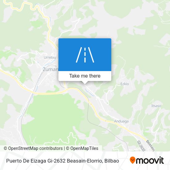 Puerto De Eizaga Gi-2632 Beasain-Elorrio map