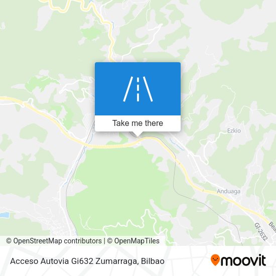 Acceso Autovia Gi632 Zumarraga map