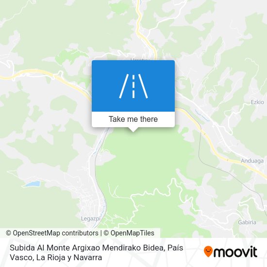 Subida Al Monte Argixao Mendirako Bidea map