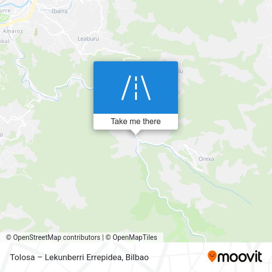 Tolosa – Lekunberri Errepidea map