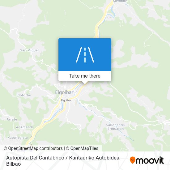 Autopista Del Cantábrico / Kantauriko Autobidea map