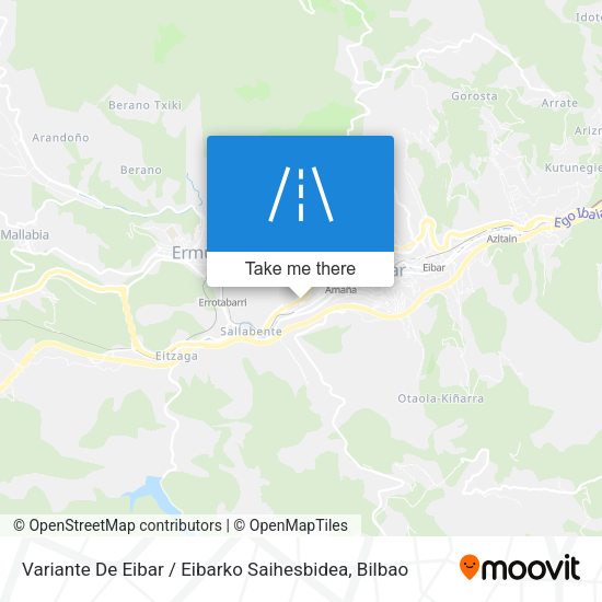 Variante De Eibar / Eibarko Saihesbidea map
