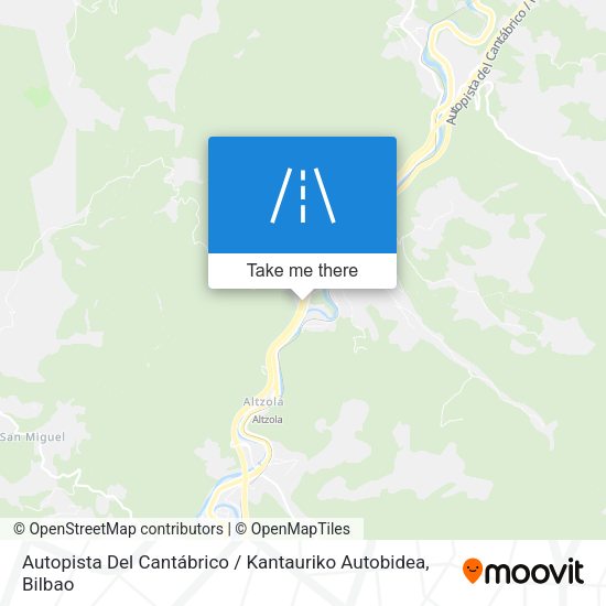 Autopista Del Cantábrico / Kantauriko Autobidea map