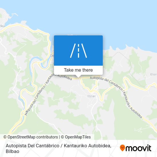 Autopista Del Cantábrico / Kantauriko Autobidea map