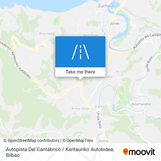Autopista Del Cantábrico / Kantauriko Autobidea map