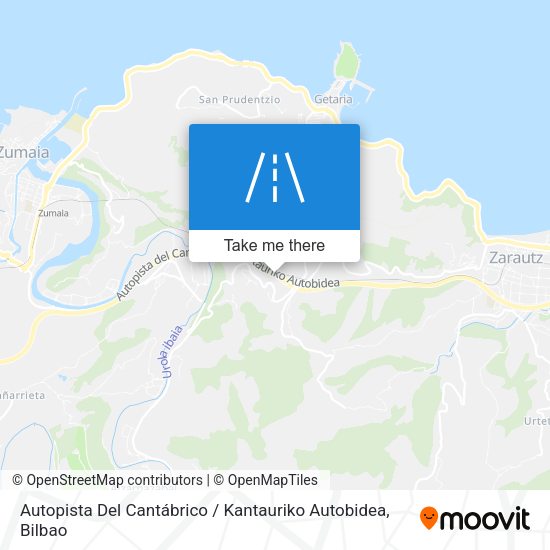 Autopista Del Cantábrico / Kantauriko Autobidea map