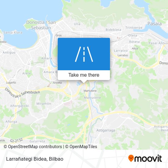 Larrañategi Bidea map