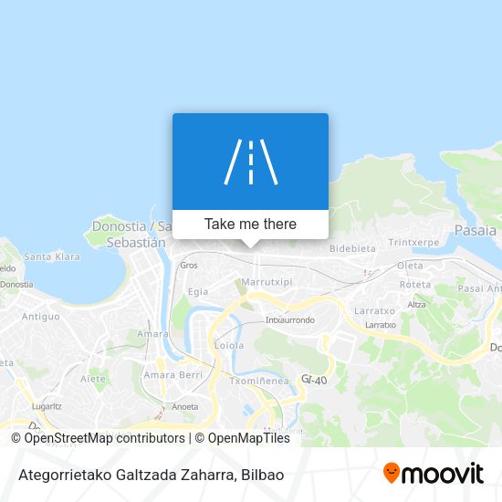 Ategorrietako Galtzada Zaharra map