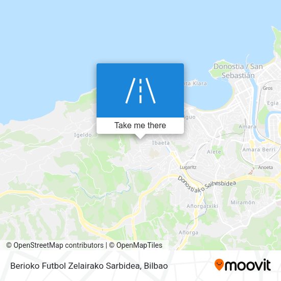 Berioko Futbol Zelairako Sarbidea map