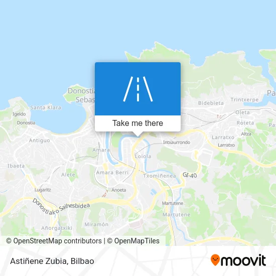Astiñene Zubia map