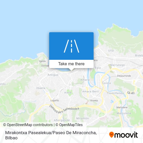 Mirakontxa Pasealekua / Paseo De Miraconcha map
