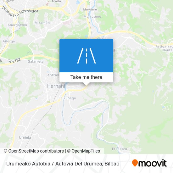 Urumeako Autobia / Autovía Del Urumea map
