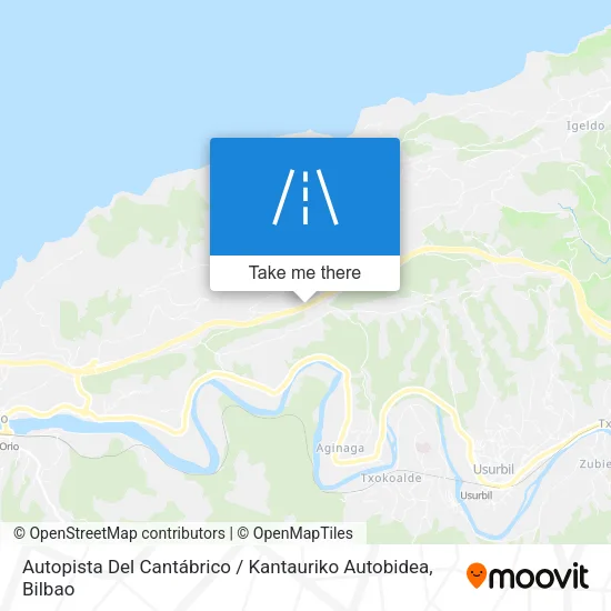 Autopista Del Cantábrico / Kantauriko Autobidea map