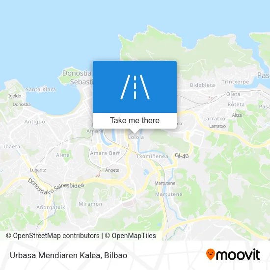 Urbasa Mendiaren Kalea map
