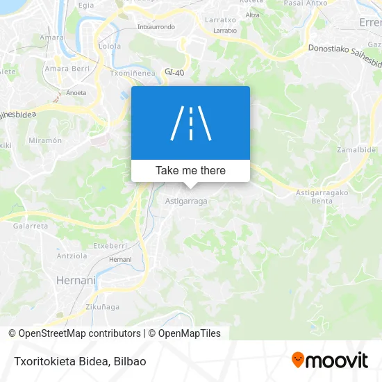 Txoritokieta Bidea map