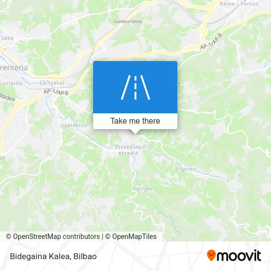 Bidegaina Kalea map