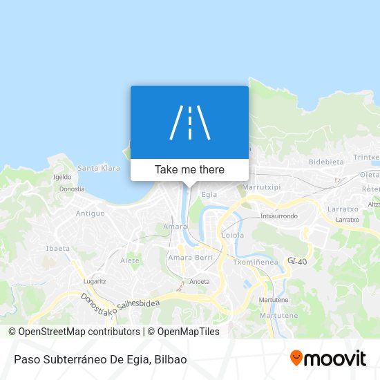 Paso Subterráneo De Egia map