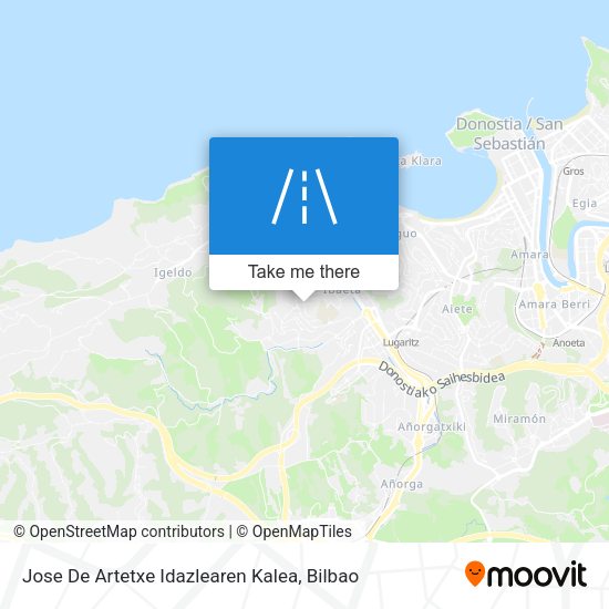 Jose De Artetxe Idazlearen Kalea map
