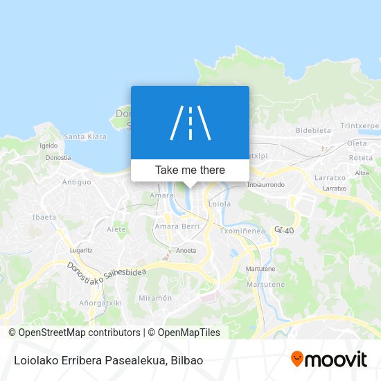 Loiolako Erribera Pasealekua map