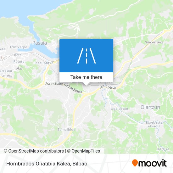 Hombrados Oñatibia Kalea map