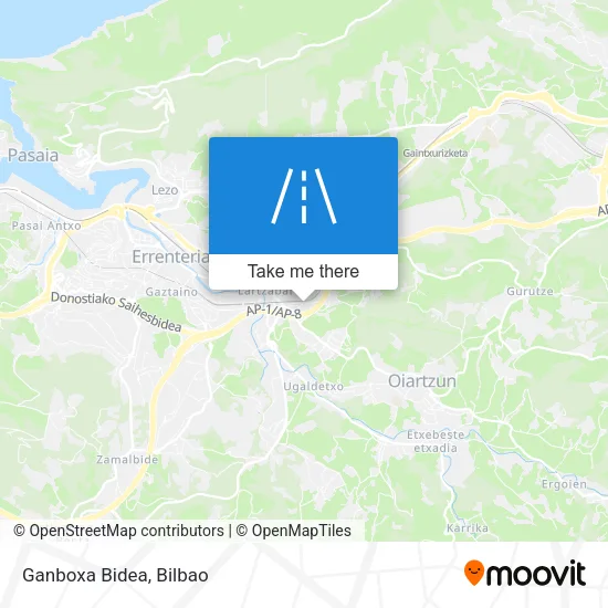 Ganboxa Bidea map