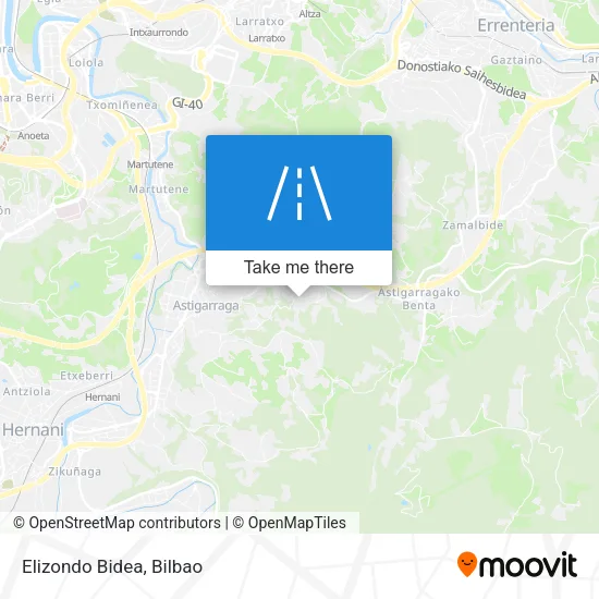 Elizondo Bidea map