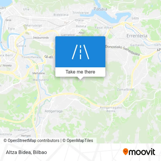 Altza Bidea map