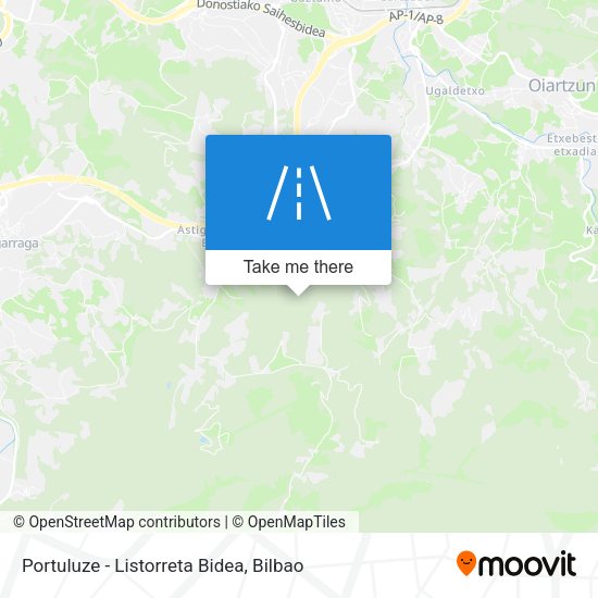 Portuluze - Listorreta Bidea map