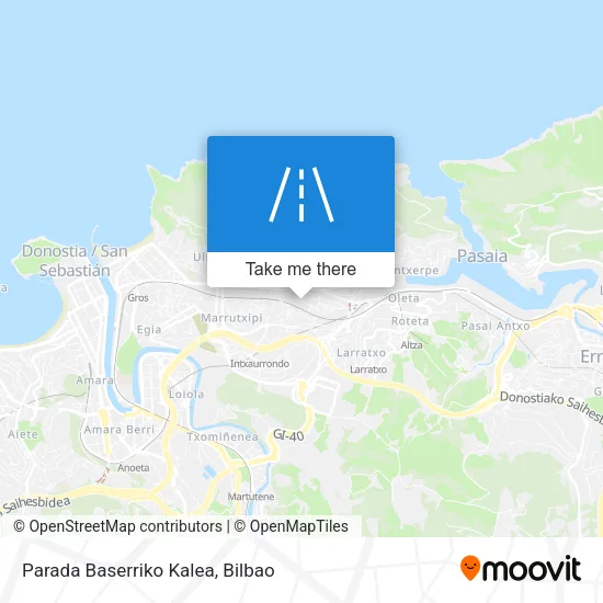 Parada Baserriko Kalea map