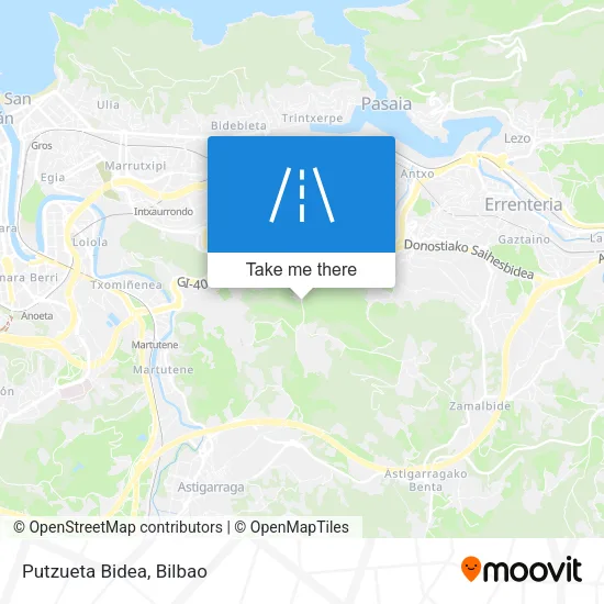 Putzueta Bidea map
