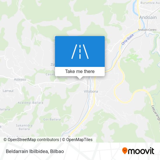 Beldarrain Ibilbidea map