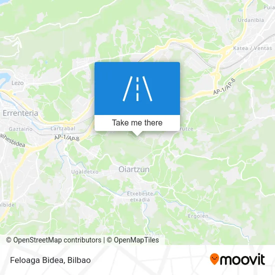 Feloaga Bidea map