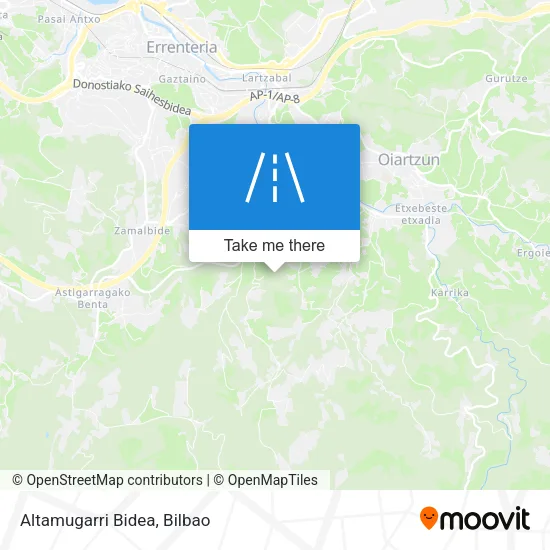 Altamugarri Bidea map