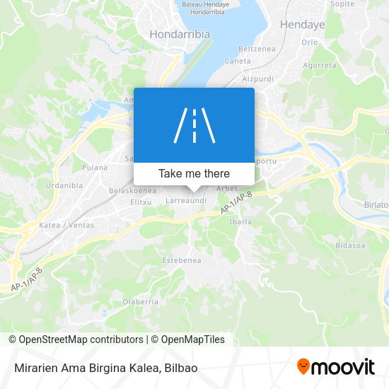 Mirarien Ama Birgina Kalea map