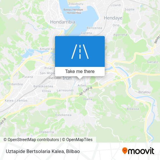Uztapide Bertsolaria Kalea map