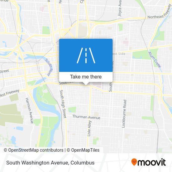South Washington Avenue map
